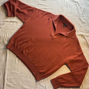 Saks Fifth Avenue Burnt Orange Cashmere Sweater XL